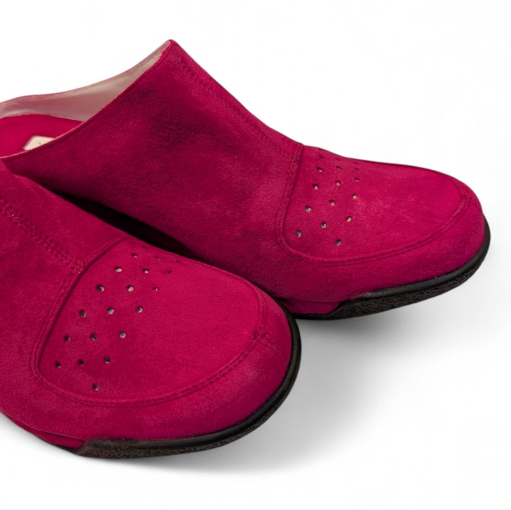 "NEW" Via Spiga Suede Mule Slip On Platform Shoes - Picture 4 of 13